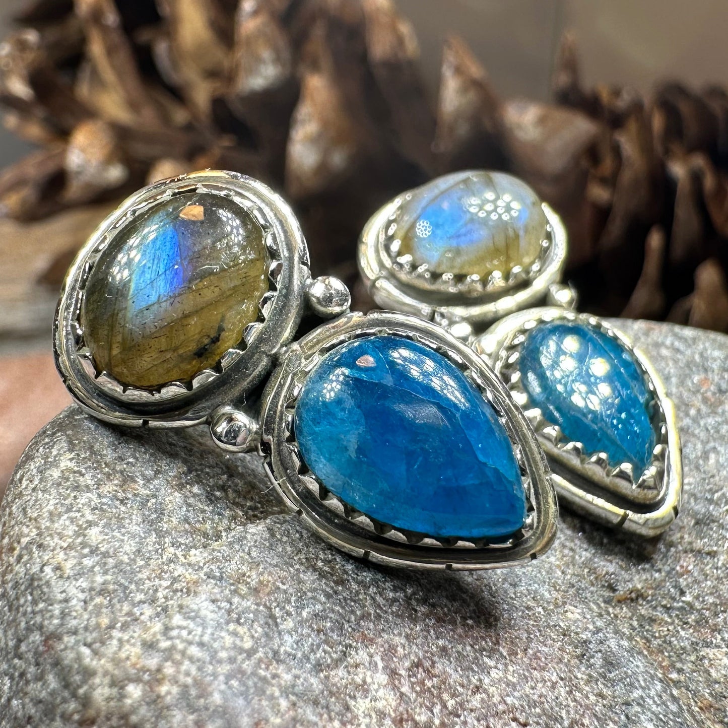Desert Nights Post Earrings in Sterling Silver