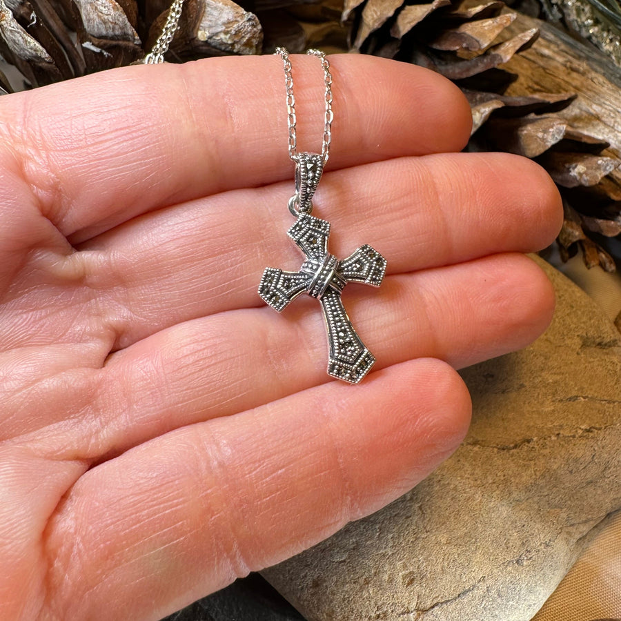 Adain Marcasite Cross Necklace