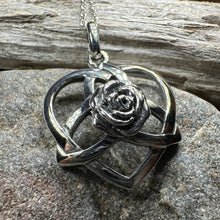 Load image into Gallery viewer, Celtic Rose Heart Necklace

