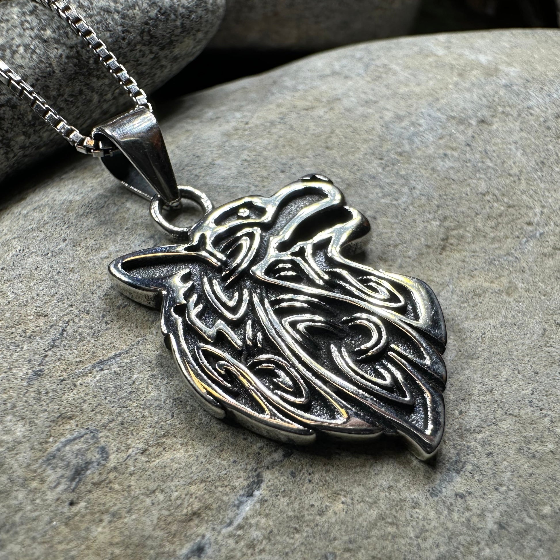 Ian Celtic Wolf Necklace — view 6
