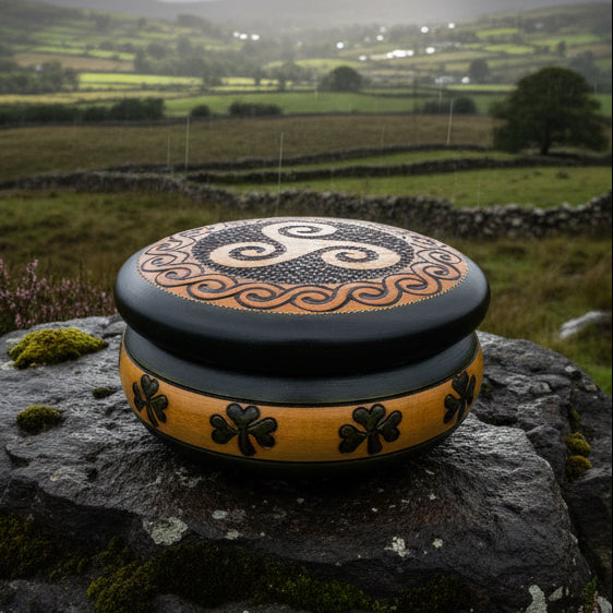Celtic Celtic Spiral Keepsake Box - Handmade Wooden Box