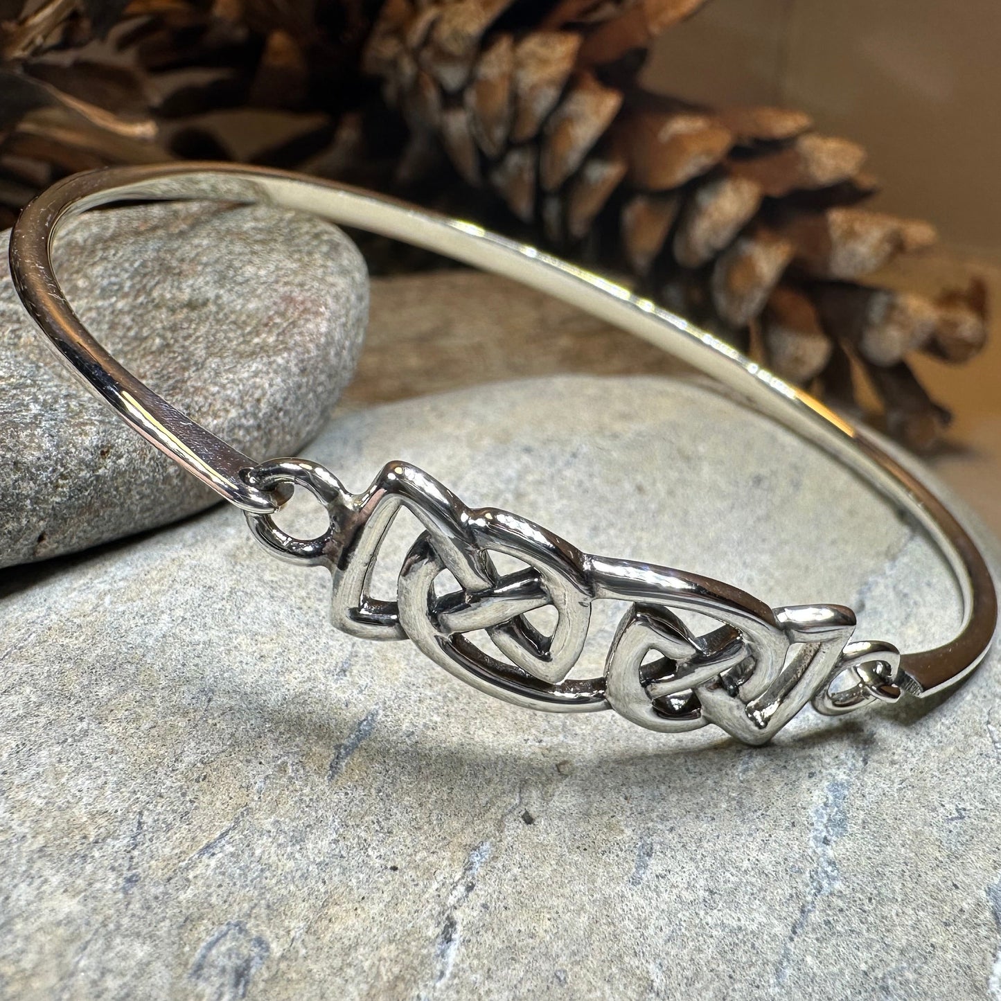 Celtic Love Knot Silver Bracelet in Sterling Silver — view 9