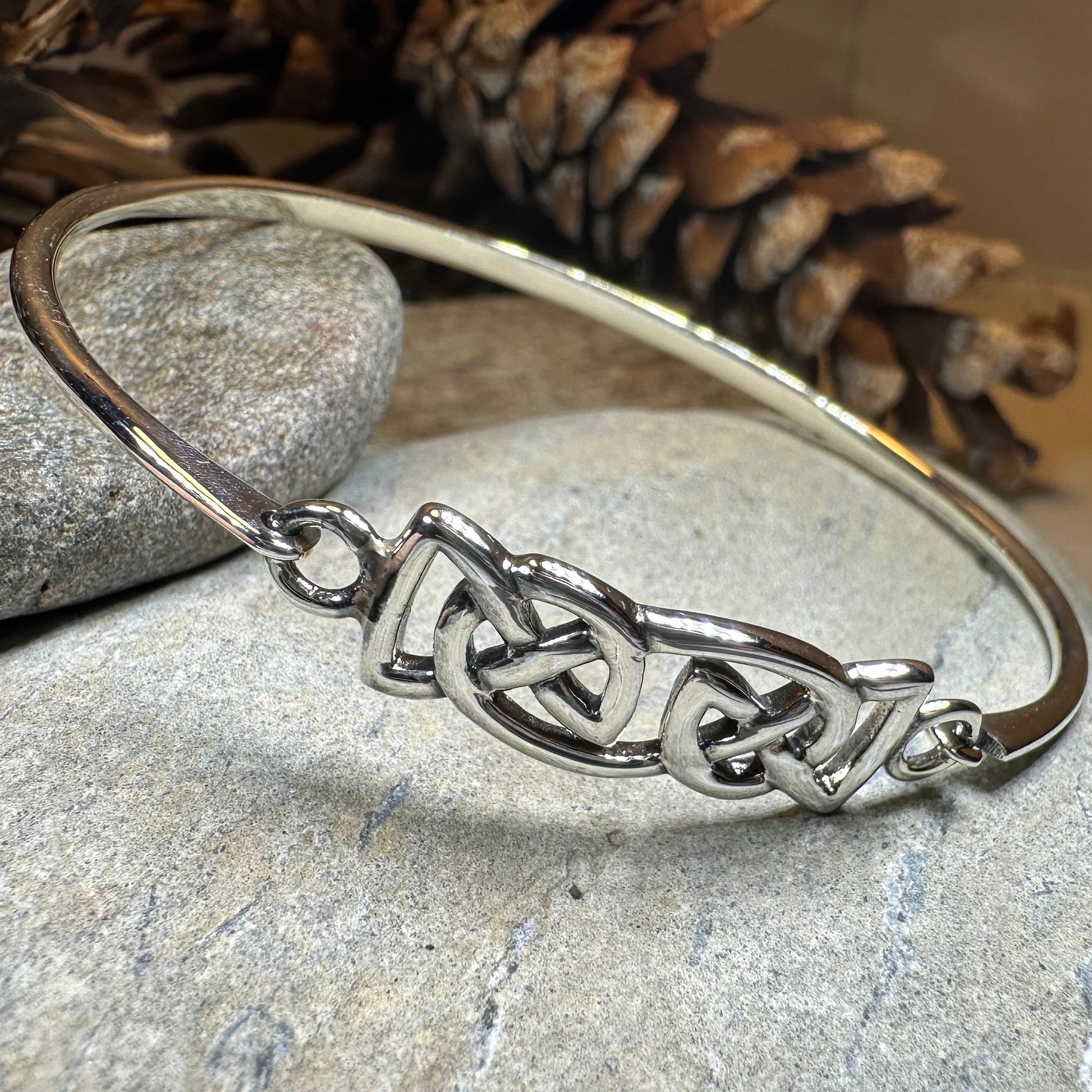 Celtic Love Knot Silver Bracelet in Sterling Silver — view 9