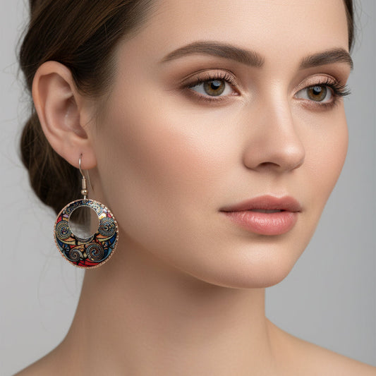 Firedancer Celtic Spiral Copper Earrings