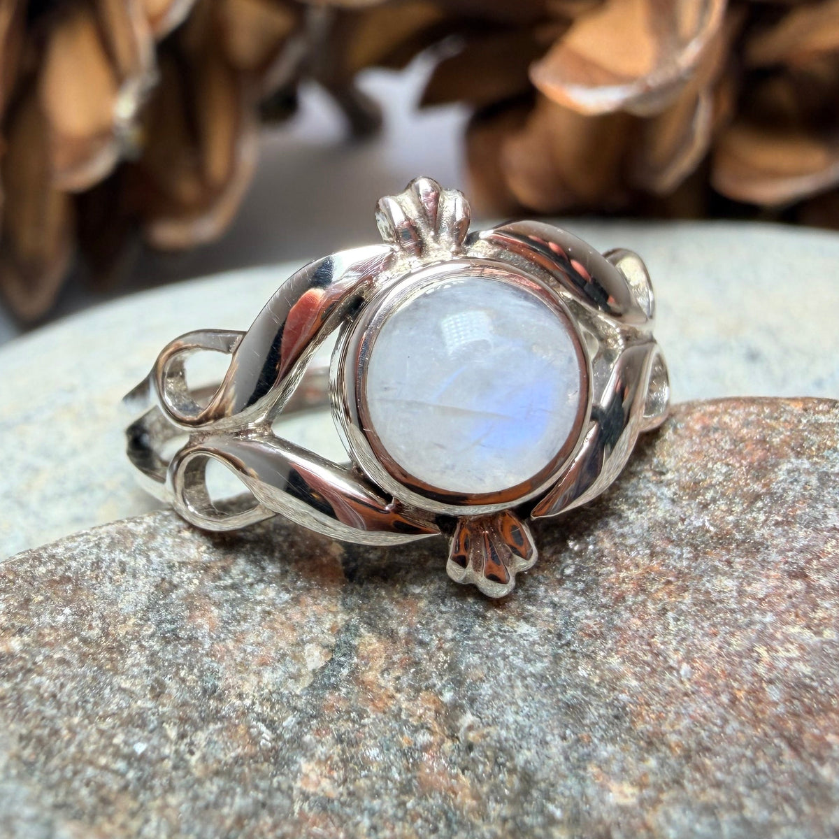 Morgan Moonstone Ring in Sterling Silver
