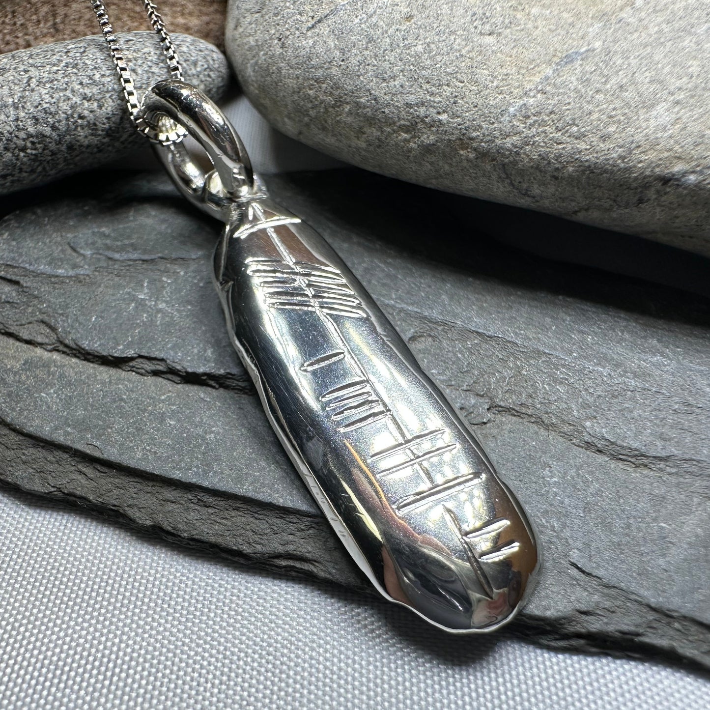 Gaelic Warrior Ogham Necklace - Made in Ireland
