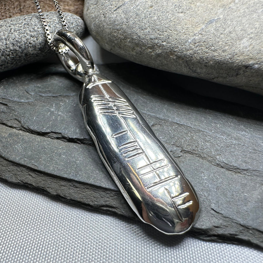 Gaelic Warrior Ogham Necklace - Made in Ireland