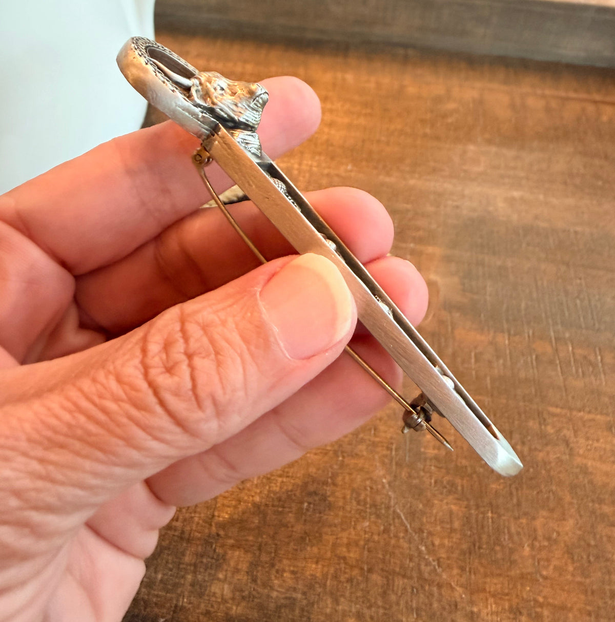 Celtic Highland Cow Thistle Kilt Pin - Handmade in Scotland