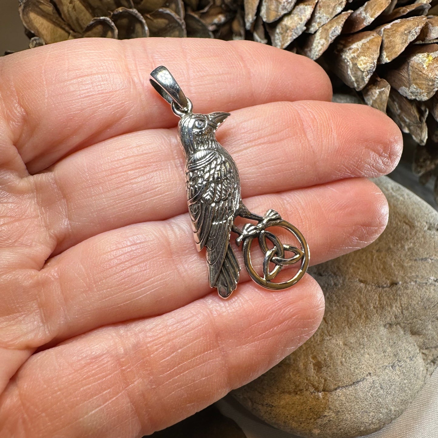 Celtic Guardian Raven Necklace