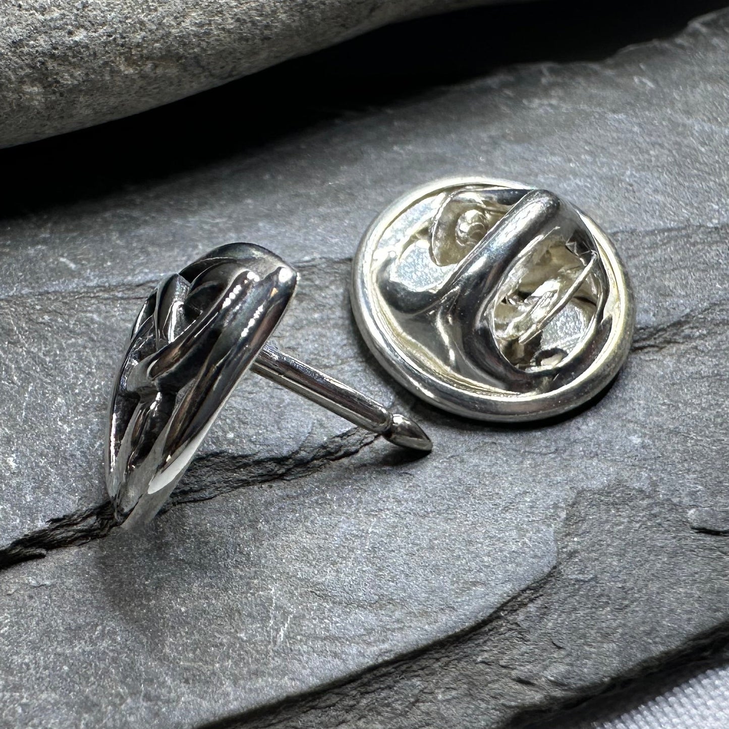 Celtic Trinity Knot Lapel Pin in Sterling Silver — view 7