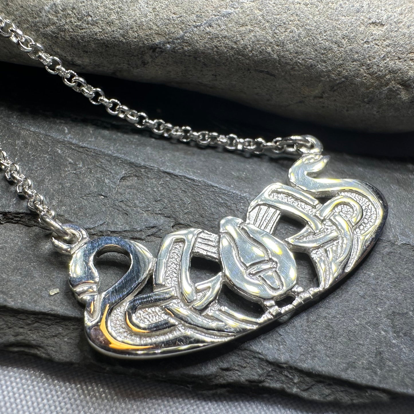 Norse Three Nornes Swan Necklace - Handmade in Scotland