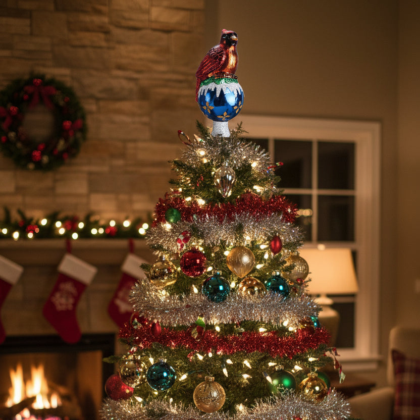 Cardinal Tree Top Ornament — view 3