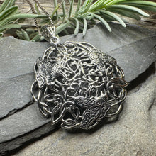 Load image into Gallery viewer, Pictish Triple Celtic Raven Necklace
