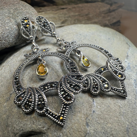 Load image into Gallery viewer, Antoinette Marcasite Earrings
