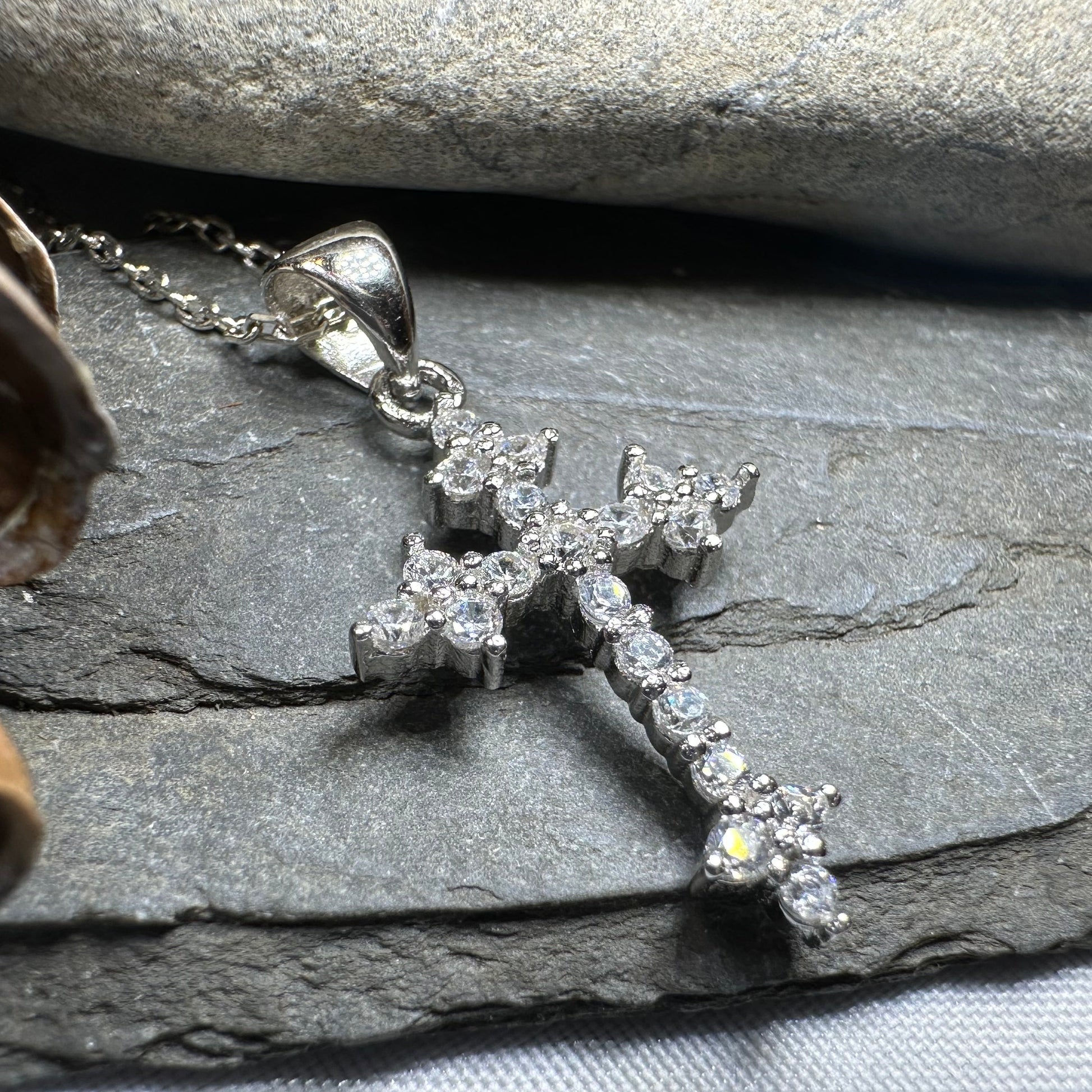 Cathedral Celtic Cross Necklace in silver