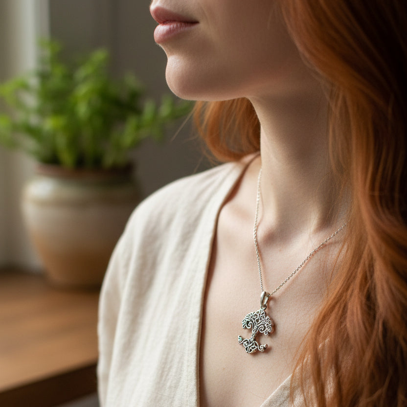 Persephone Celtic Tree of Life Necklace in Sterling Silver