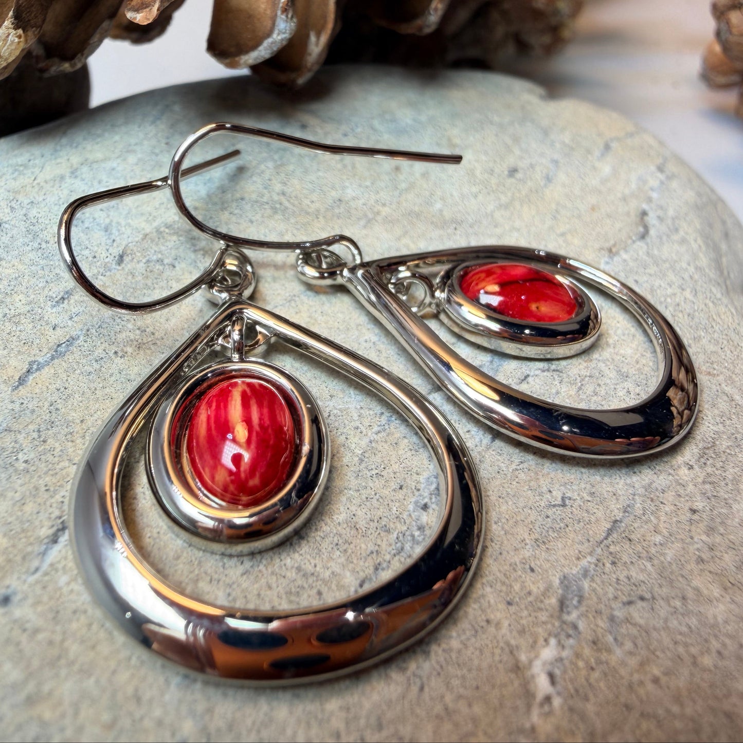 Heathergems Celtic Teardrop Earrings - Handmade in Scotland