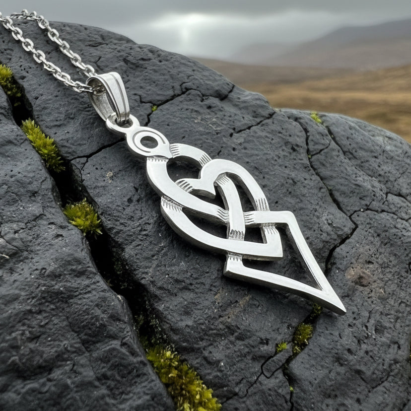 Fior Celtic Love Knot Necklace - Handmade in Scotland in sterling silver