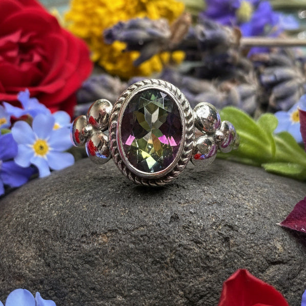 Airdrie Flower Ring in Sterling Silver