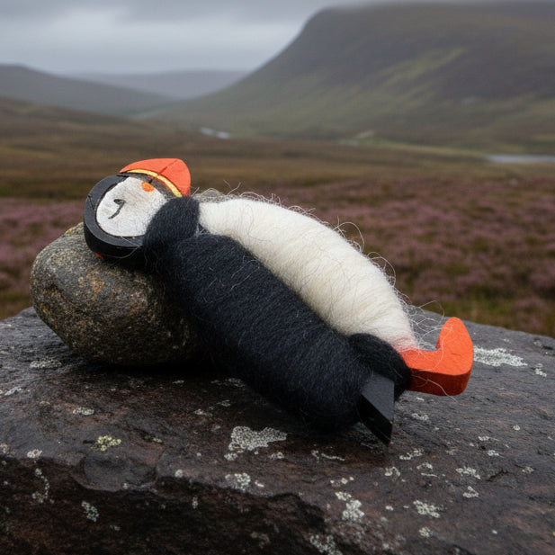 Scottish Puffin Scatter Pin - Handmade in Scotland