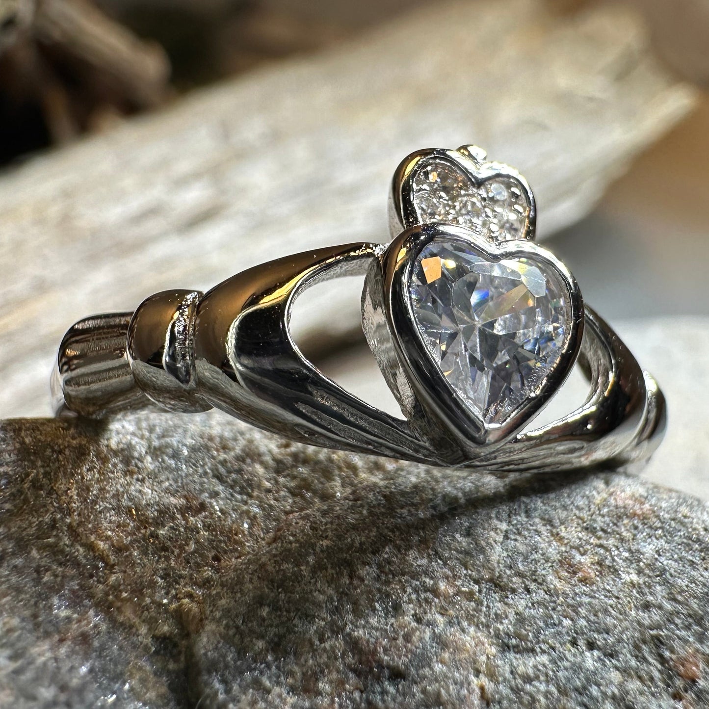 Debutante Irish Claddagh Ring in Sterling Silver