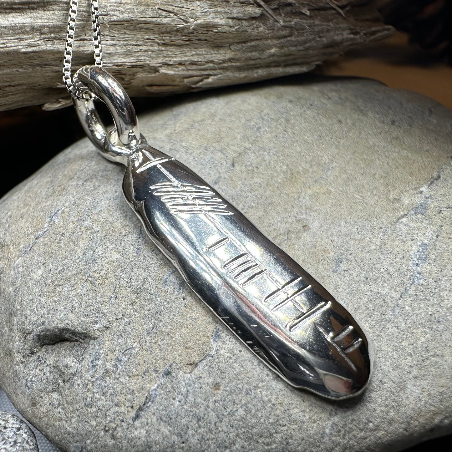 Gaelic Warrior Ogham Necklace - Made in Ireland