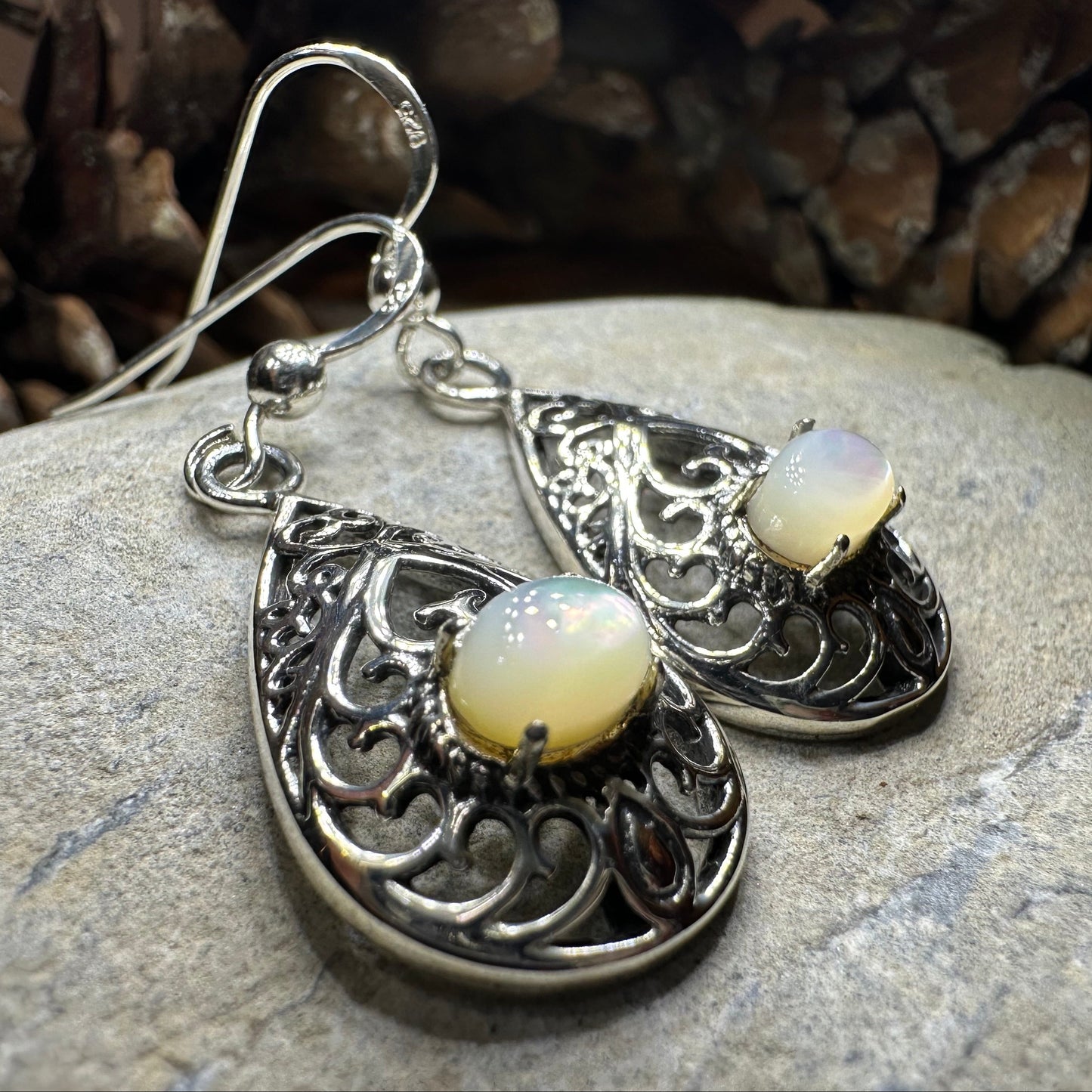Alby Celtic Raindrop Earrings in sterling silver