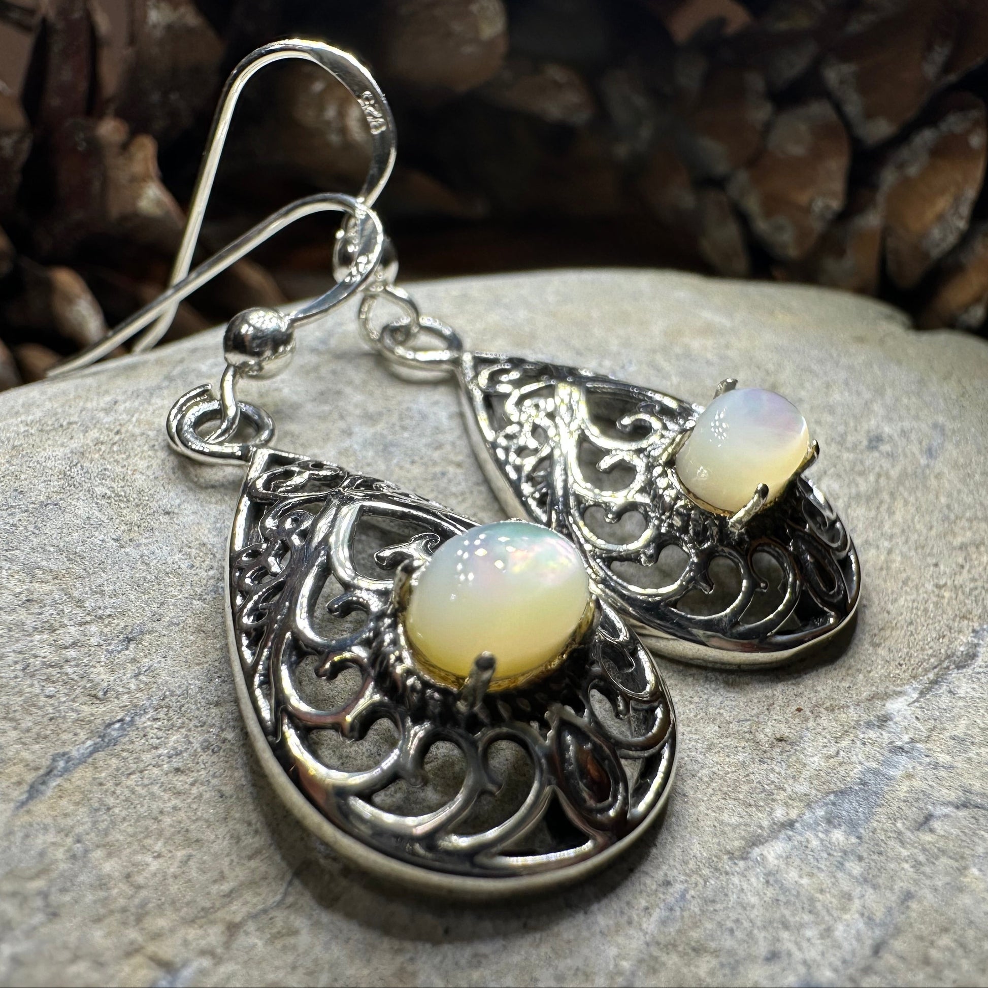 Alby Celtic Raindrop Earrings in sterling silver