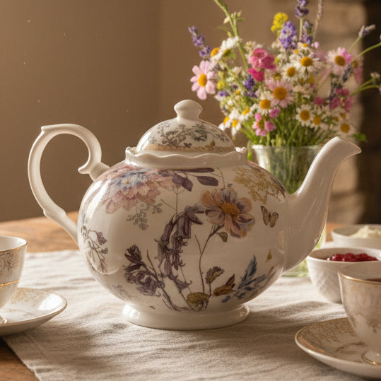 Wildflower Meadow Fine China Teapot