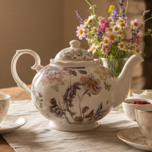 Wildflower Meadow Fine China Teapot