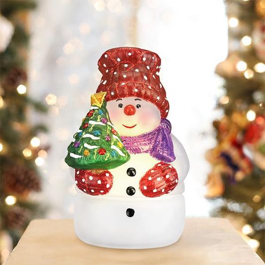 Christmas Snowman Candle Light