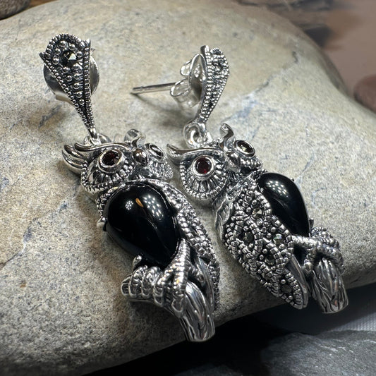 Marcasite Owl Earrings