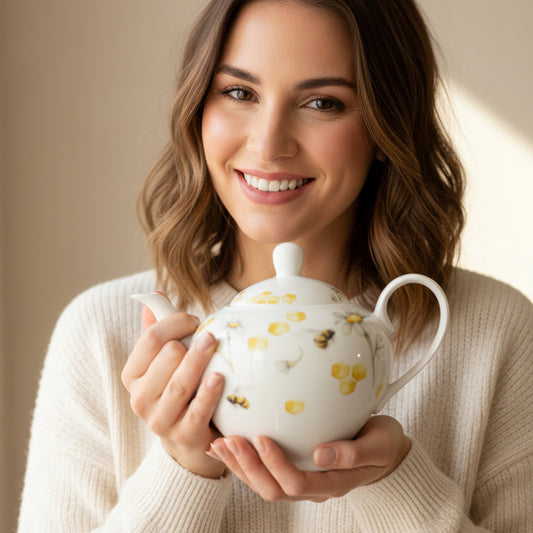 Bees & Honey Fine China Teapot