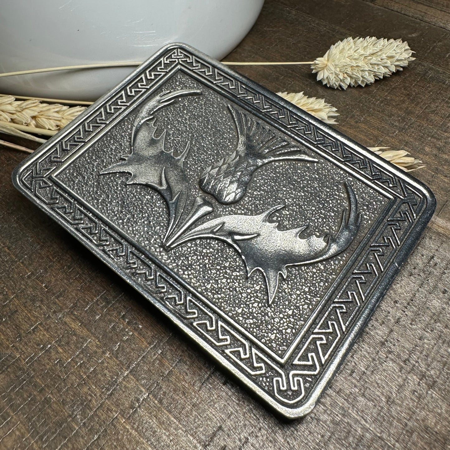 Bold Scottish Thistle Kilt Belt Buckle - Handmade in Scotland