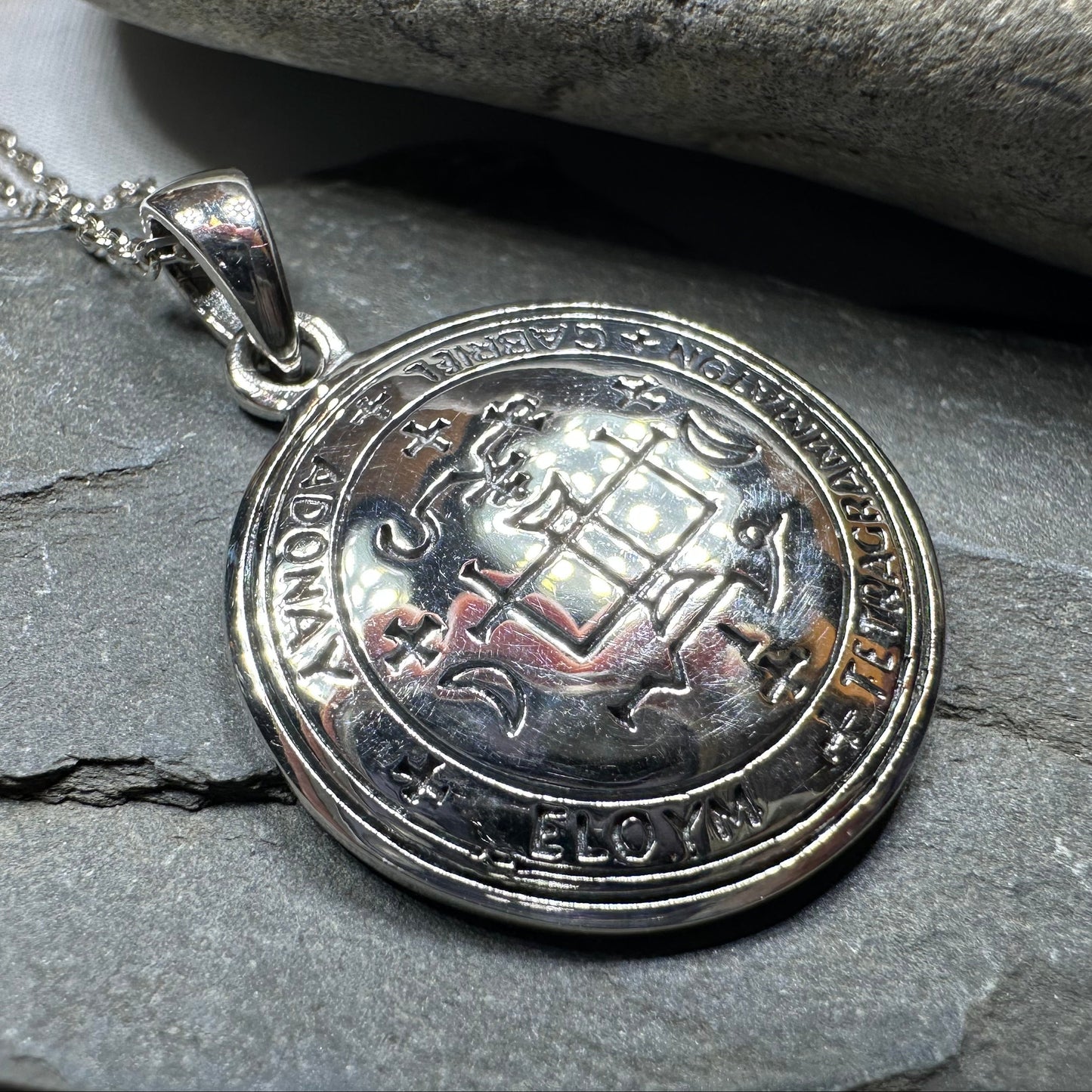 Petite Archangel Gabriel Sigil Pendant in Sterling Silver