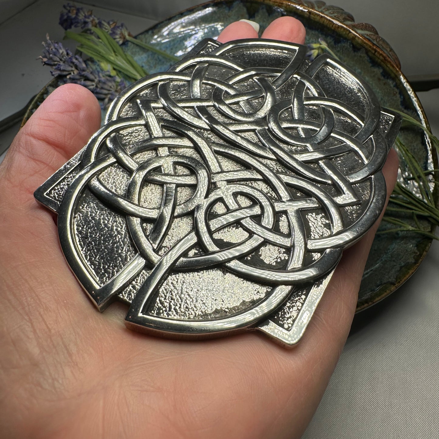 Large Celtic Kilt Belt Buckle - Handmade in Scotland