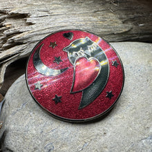 Load image into Gallery viewer, Red Enamel Owl Love Brooch

