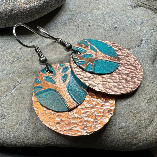 Daydream Tree of Life Copper Earrings