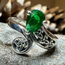 Load image into Gallery viewer, Emerald Dream Trinity Knot Ring
