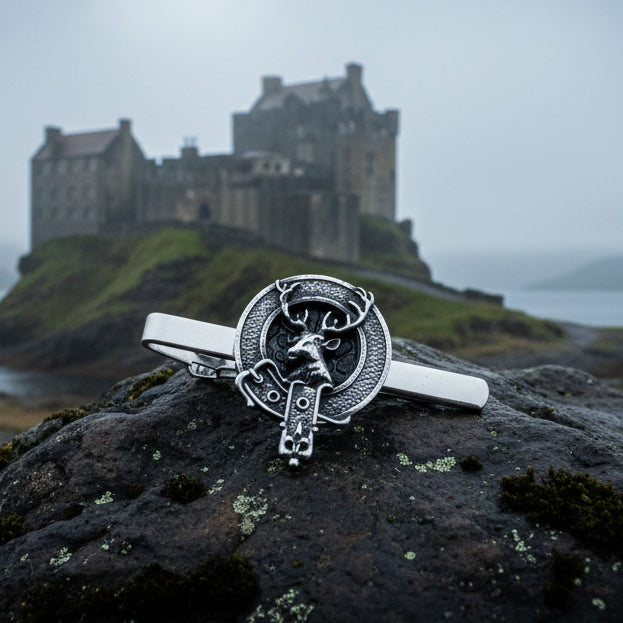 Highland Stag Pewter Tie Bar for Men - Handmade in Scotland
