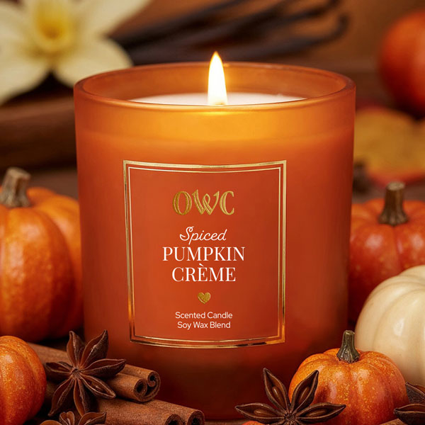 Spiced Pumpkin Creme Soy Wax Candle - Made in the U.S.A.