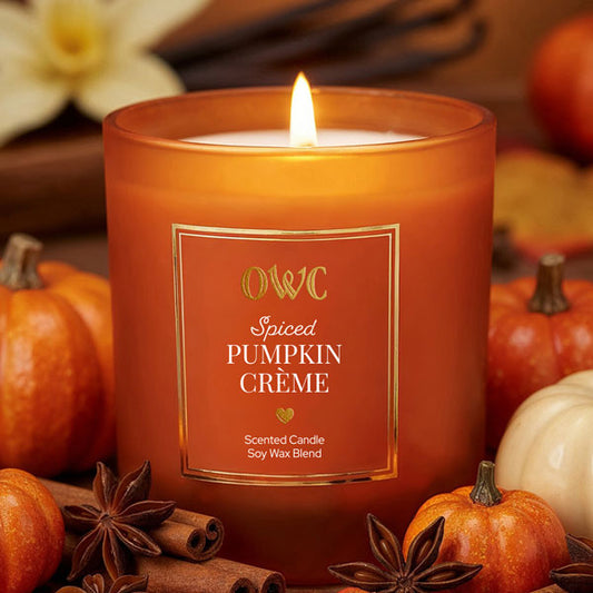 Spiced Pumpkin Creme Soy Wax Candle - Made in the U.S.A.