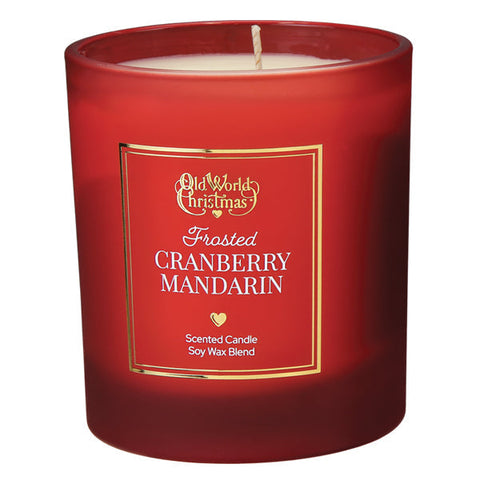 Load image into Gallery viewer, Frosted Cranberry Mandarin Soy Wax Candle
