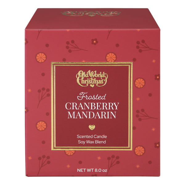 Frosted Cranberry Mandarin Soy Wax Candle - Made in the U.S.A.