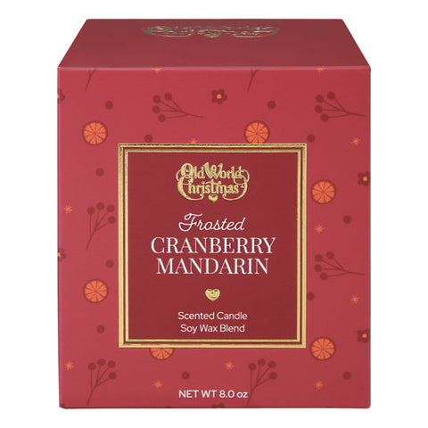 Load image into Gallery viewer, Frosted Cranberry Mandarin Soy Wax Candle
