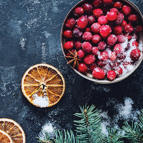 Load image into Gallery viewer, Frosted Cranberry Mandarin Soy Wax Candle
