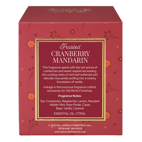 Load image into Gallery viewer, Frosted Cranberry Mandarin Soy Wax Candle
