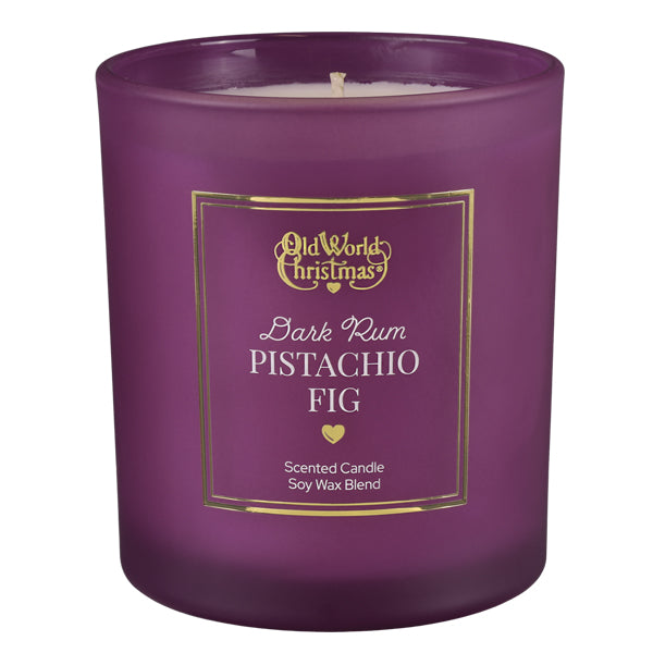 Dark Rum Pistachio Fig Soy Wax Candle - Made in the U.S.A.