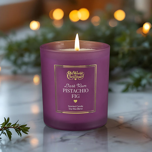 Dark Rum Pistachio Fig Soy Wax Candle - Made in the U.S.A.