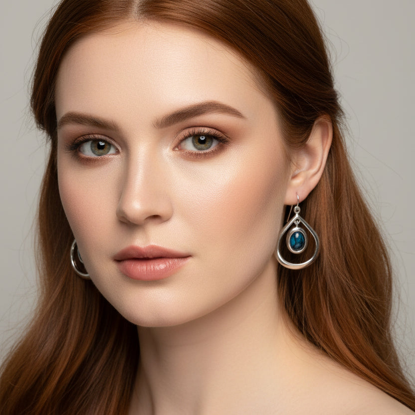 Heathergems Celtic Teardrop Earrings - Handmade in Scotland